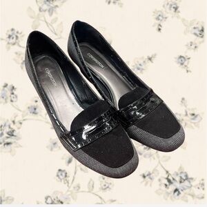 Covington Women's Black and Gray Loafers